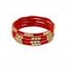 Red Silk Thread Bangle Set